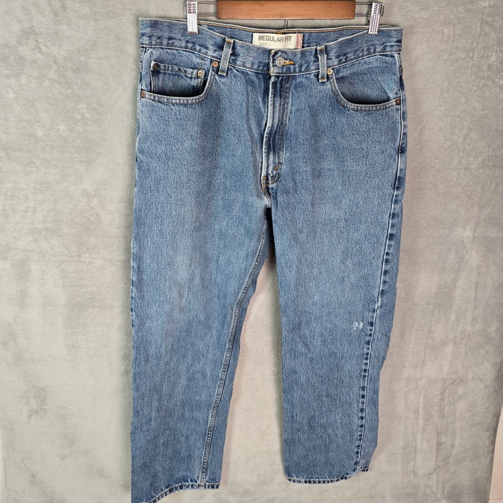 Vintage Levis 505 Regular Fit Jeans Mens 36x30 Medium Wash Blue Straight Leg Y2K